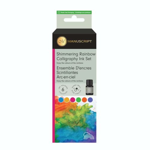 Manuscript Shimmering Rainbow Calligraphy Ink Set