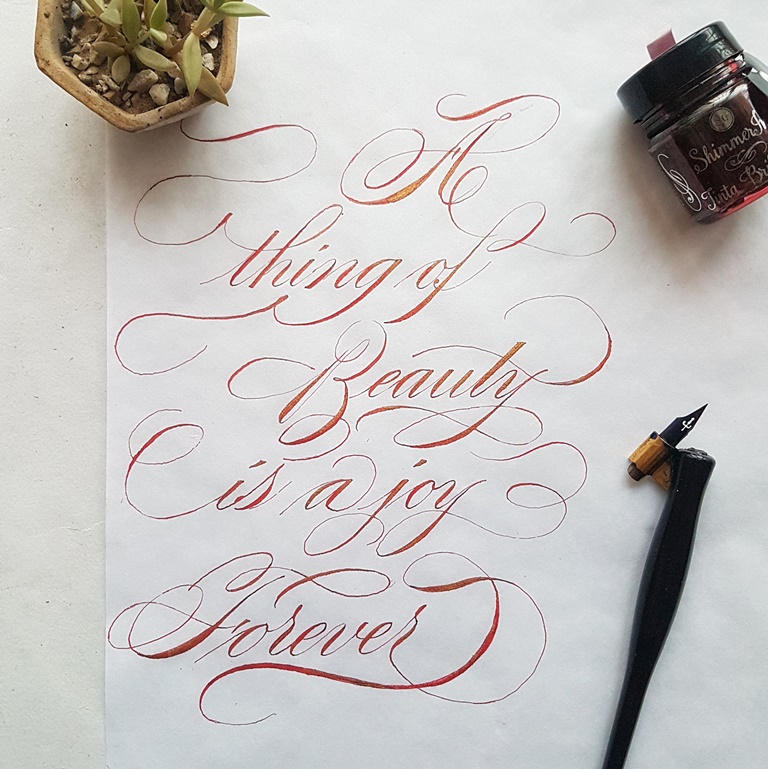 Copperplate Calligraphy Quote by Kanika Sachdev