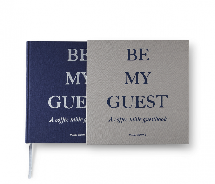 Printworks Guest Book Grey Navy Printworks Guest Book Grey Navy, Navy Coffee Table Book