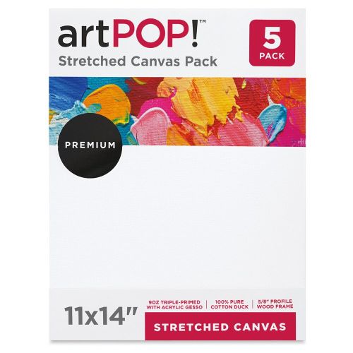artPOP! Premium Stretched Canvas Packs 11" x 14"