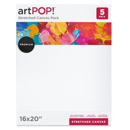 artPOP! Premium Stretched Canvas Packs 16" x 20"