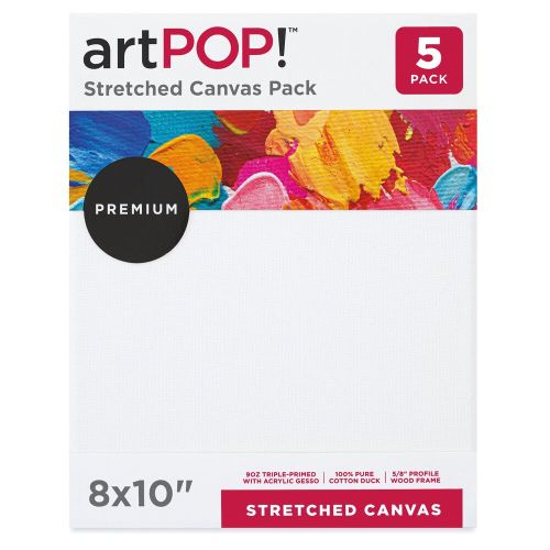 artPOP! Premium Stretched Canvas Packs 8" x 10"