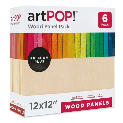 artPOP! Wood Panel Pack 12" x 12"