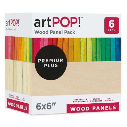 artPOP! Wood Panel Pack 6" x 6"