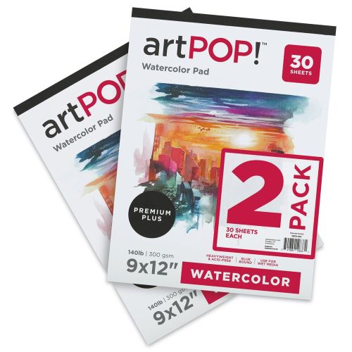 artPOP! Top Bound Watercolour Pads 9" x 12"