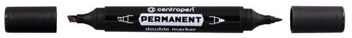 Centropen Black Permanent Double Ended Marker - Single