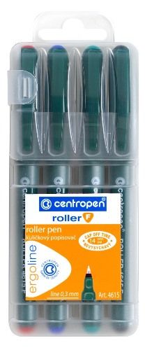 Centropen Assorted Fine Rollerballs - Pack of 4