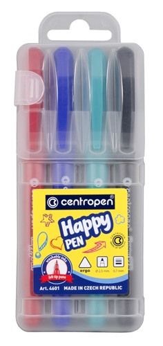 Centropen Assorted Happy Pens - Pack of 4