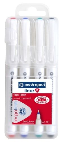 Centropen Assorted Fineliners - Pack of 4