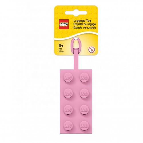 LEGO® Silicone 2 x 4 Bag Tag (Pink)