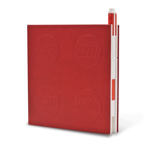 LEGO® 2.0 Locking Notebook with Gel Pen -Red