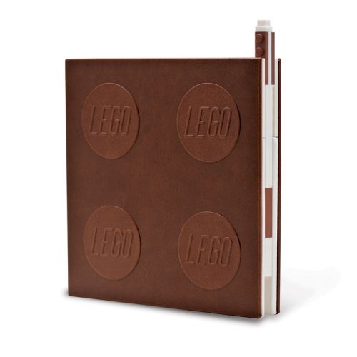 LEGO 2.0 Locking Notebook with Gel Pen - Brown