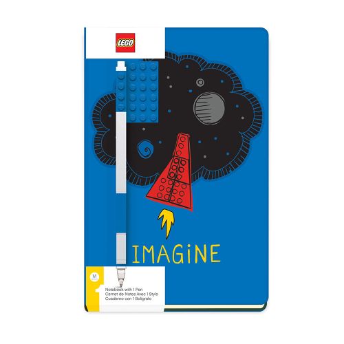 LEGO® 2.0 Journal - Imagine Brick 4x6 with Blue Gel Pen