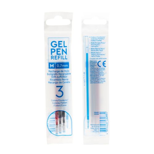 LEGO® Gel Pen Red, Black & Blue Refill Pack of 3