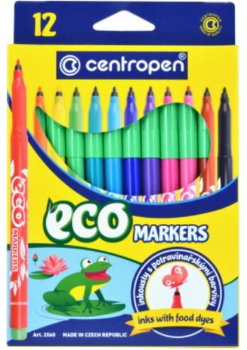 Centropen Assorted Eco Markers - Pack of 12