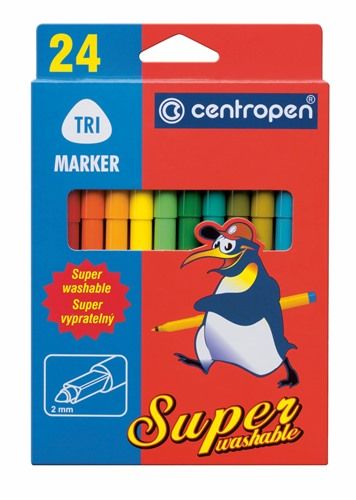Centropen Assorted Super Washable - Pack of 24