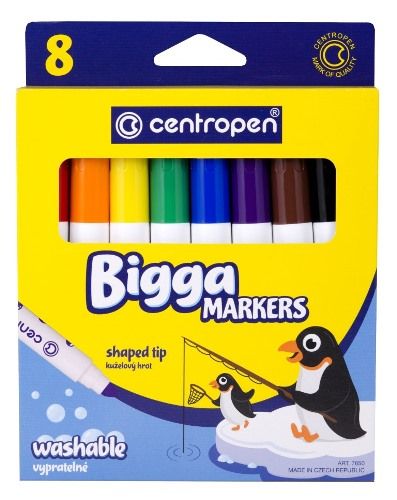 Centropen Assorted Bigga Markers - Pack of 8