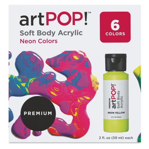 artPOP! Soft Body Neon Acrylic Paint Set