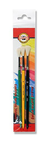 3 Round brushes for children