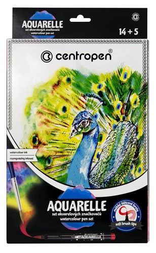 Centropen Aquarelle Markers Set 19 Pieces