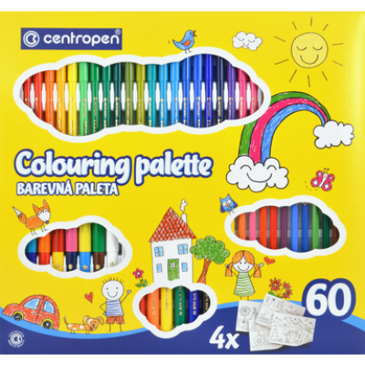 Centropen Colouring Pallette 60 Pieces