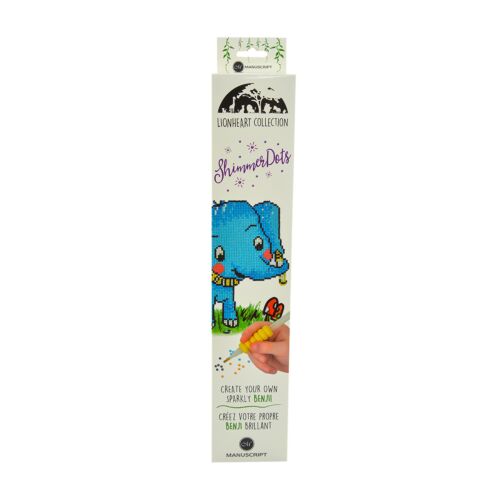 Shimmer Dots - Diamond Art Craft Kit - Benji the Elephant