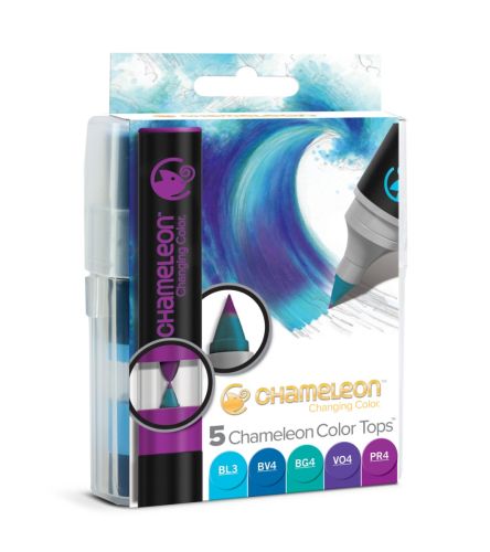 Chameleon Art Products Colour Tops Cool Tones Set of 5