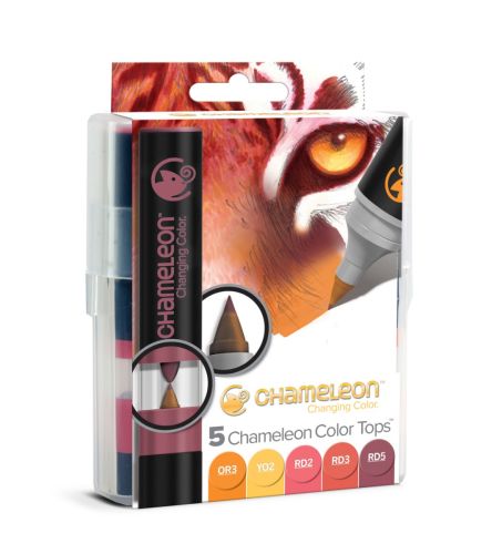 Chameleon Art Products Colour Tops Warm Tones Set of 5