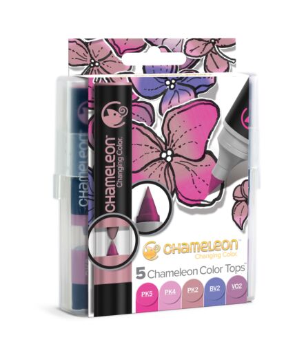 Chameleon Art Products Color Tops Floral Tones Set of 5
