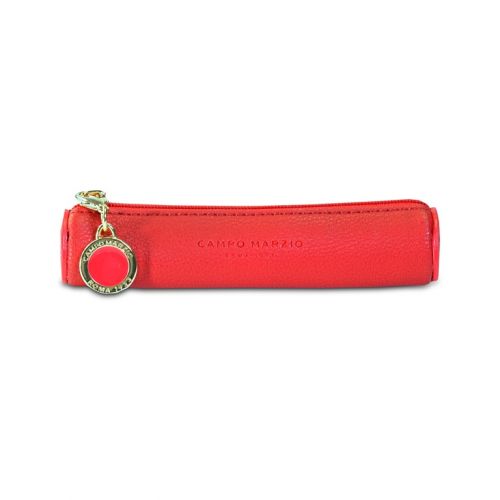 Campo Marzio Cherry Red Pen holder with zip and charm - Mini