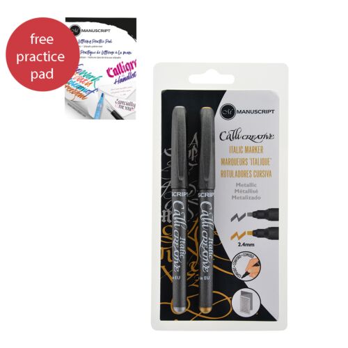 Metallic Calligraphy Writing Set - 2 Pack