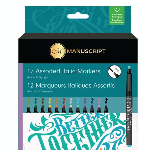 Pk 12 Manuscript Assorted Callicreative Italic Markers, Fine