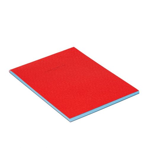 Campo Marzio Vertical A4 Cherry Red Notepad, Light Blue Coloured paper