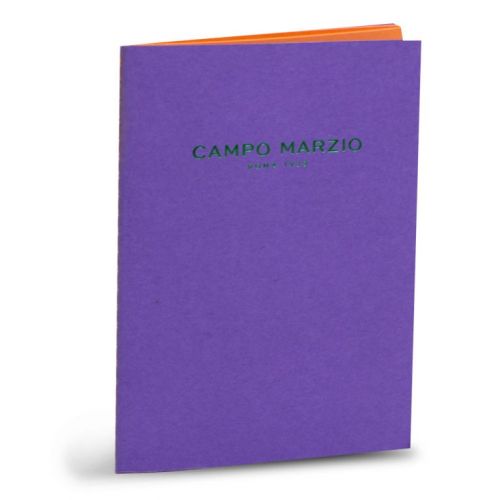 Campo Marzio Violet Notebook, Small, Orange Coloured paper