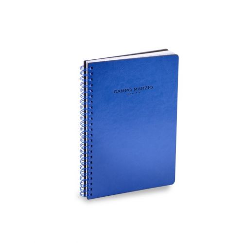 Campo Marzio A5 Spiral Avion Blue Notebook, White paper