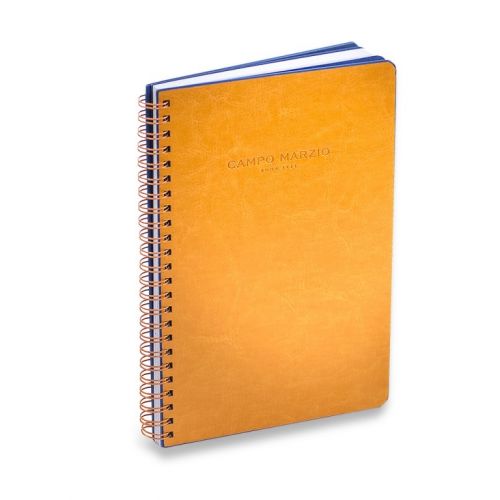 Campo Marzio A4  Orange Spiral bound Notebook, White paper
