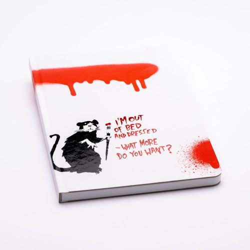 Pininfarina Notes 14x21 Ruled Banksy - 128 Pages - Rat White