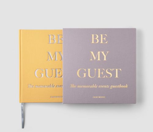 Printworks The Memorable Events Guest Book - Beige/Yellow