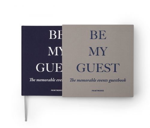 Printworks The Memorable Events Guest Book - Grey/Navy