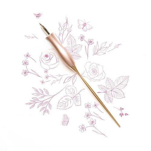 Bloom Calligraphy Pen - Straight - Peony