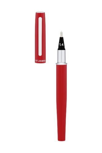 Yookers Yooth 751 Refillable Fibre Tip Pen in Imperial red lacquer - Cap off