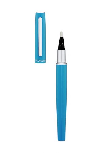 Yookers Yooth 751 Refillable Fibre Tip Pen in Maya blue lacquer - Cap Off