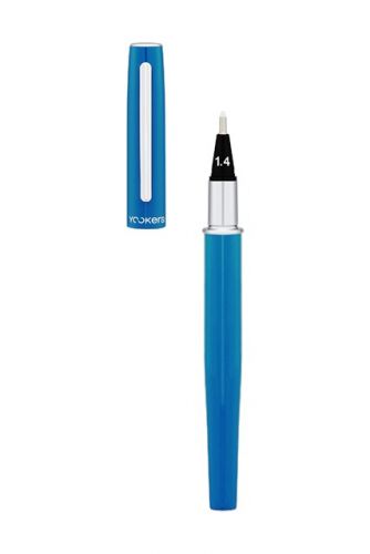 Yookers Yooth 751 Refillable Fibre Tip Pen in Steel blue lacquer Cap Off