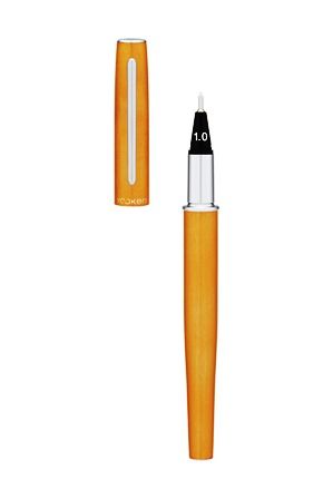 Yookers Yooth 751 Refillable Fibre Tip Pen in Brushed Light Orange - Cap Off